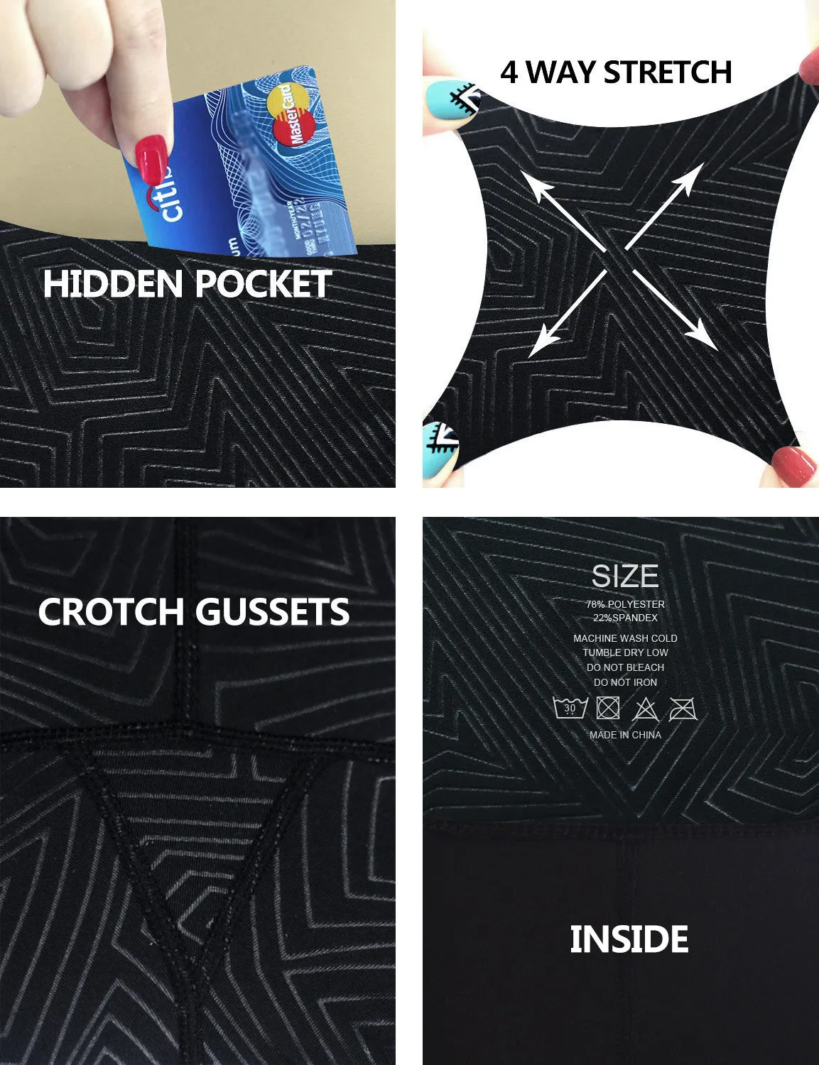 26" inseam 3D Printed Yoga Pants MAZE