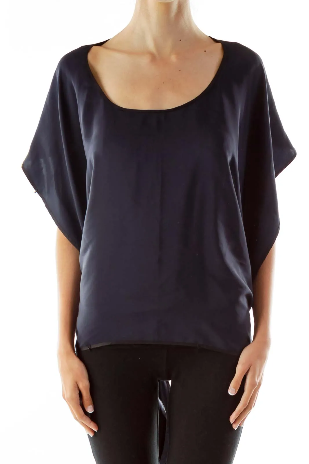 Black Silk Asymmetric Top