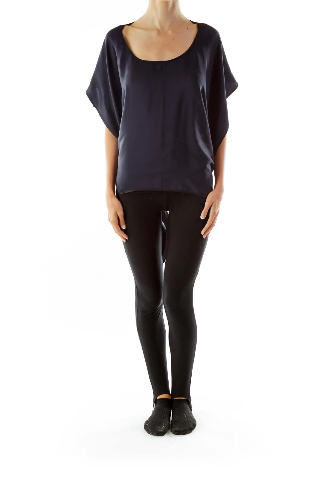 Black Silk Asymmetric Top