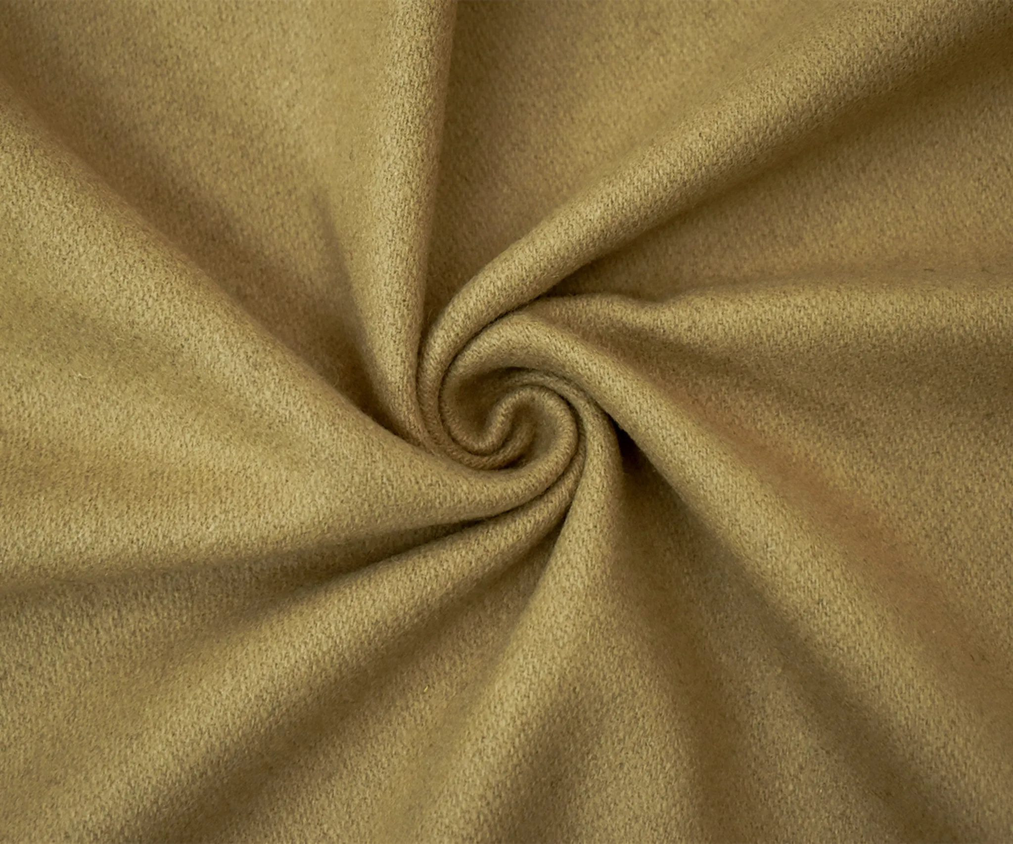 Cream Brown Melton Wool Twill Flannel Jacketing Fabric