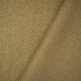 Cream Brown Melton Wool Twill Flannel Jacketing Fabric