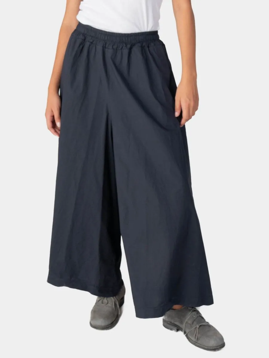 Elastic Waist Cotton Palazzo Pant