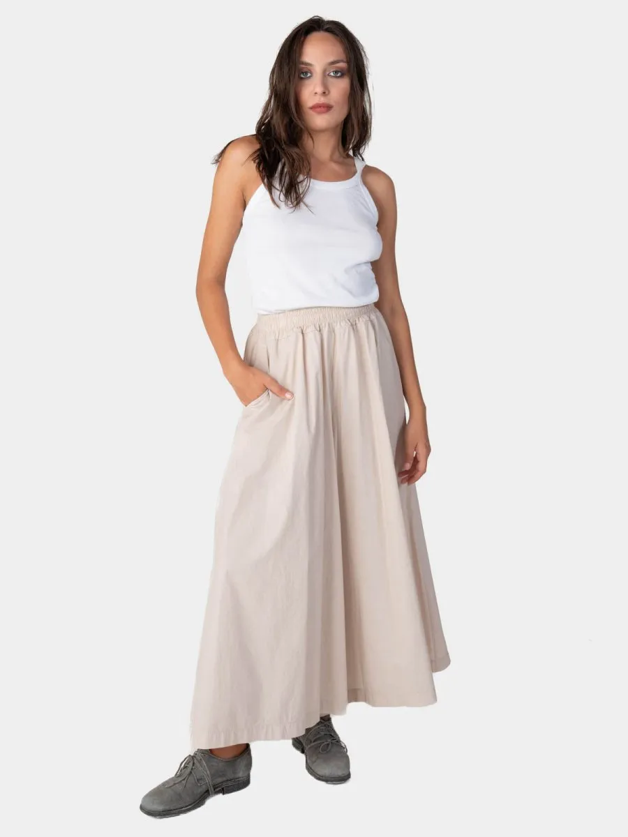 Elastic Waist Cotton Palazzo Pant