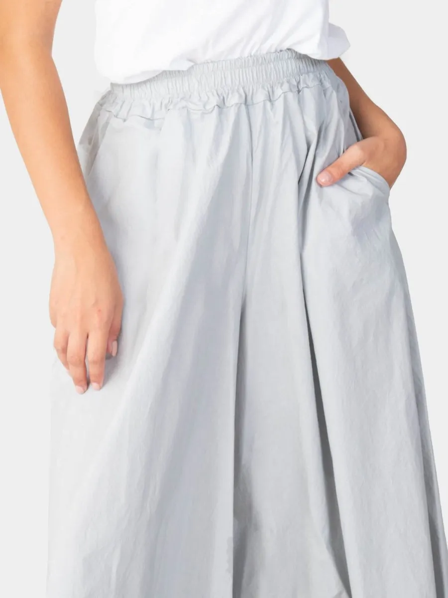 Elastic Waist Cotton Palazzo Pant