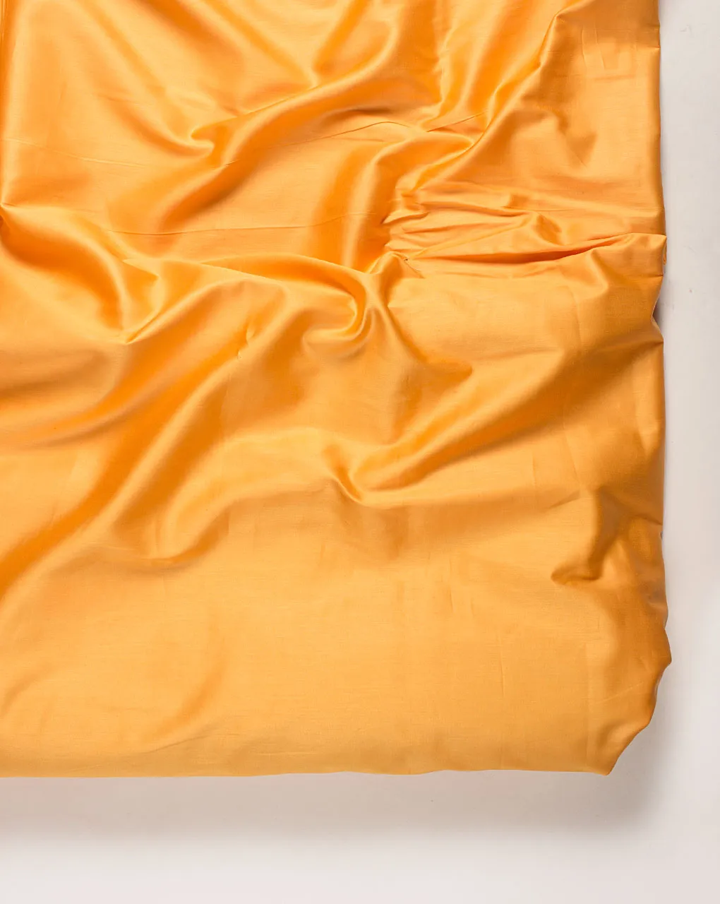 Flame Orange Plain Glazed Cotton Fabric