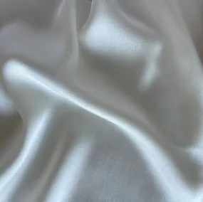 Flickering Pale Ivory Silk Satin Charmeuse (Made in Italy)