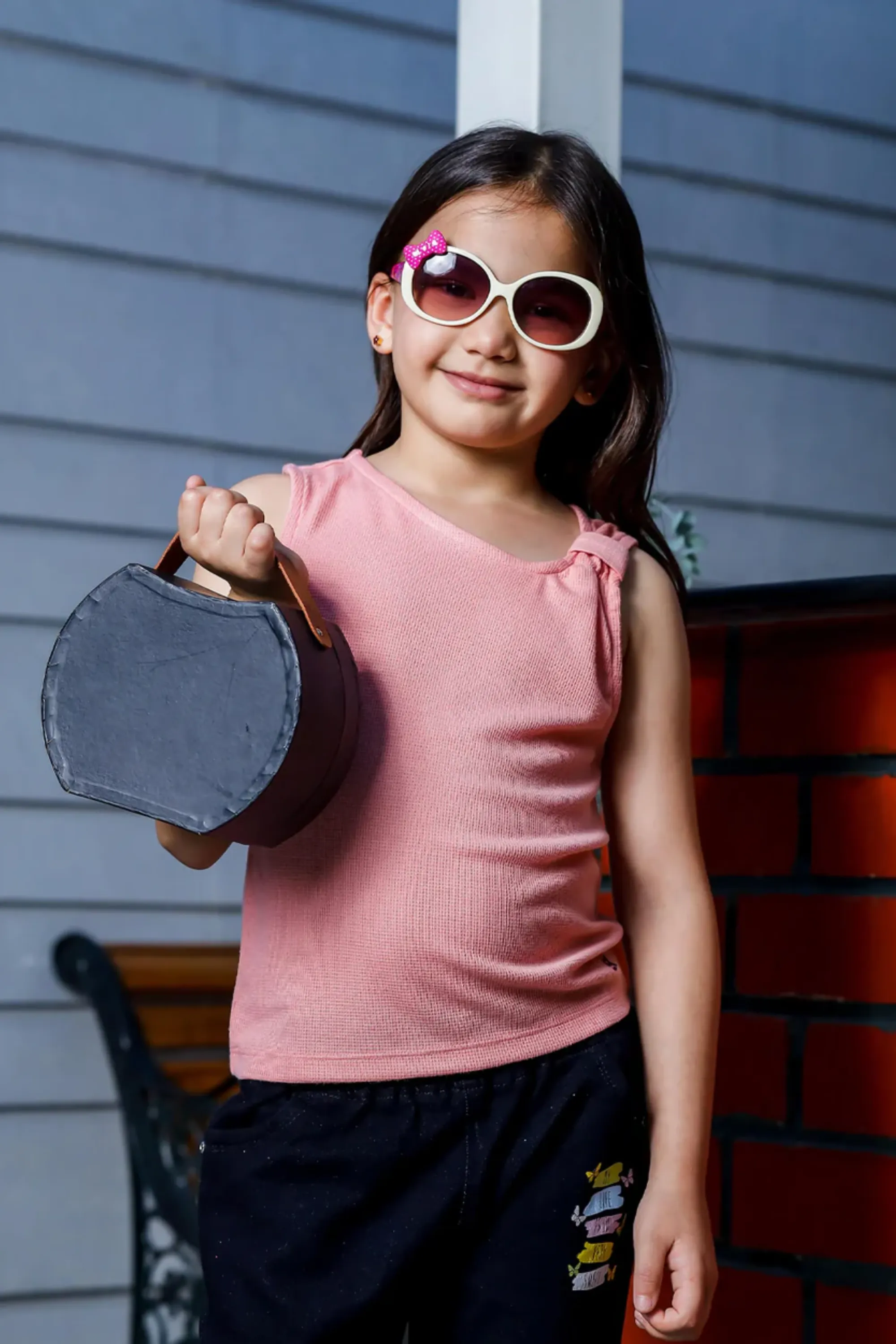 Girls Coral Almond Sleeveless Top