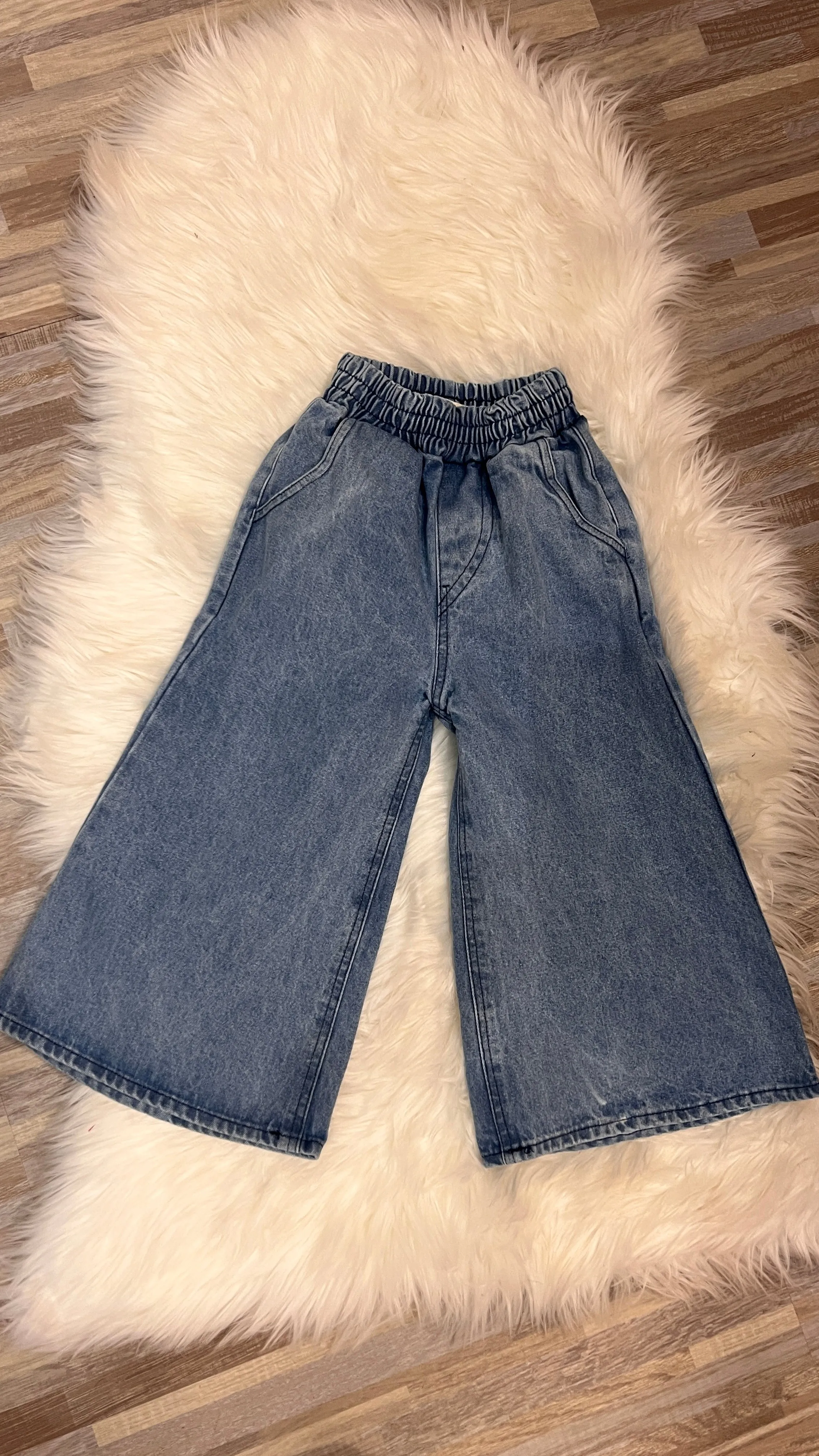 Girls Denim Palazzo Pants