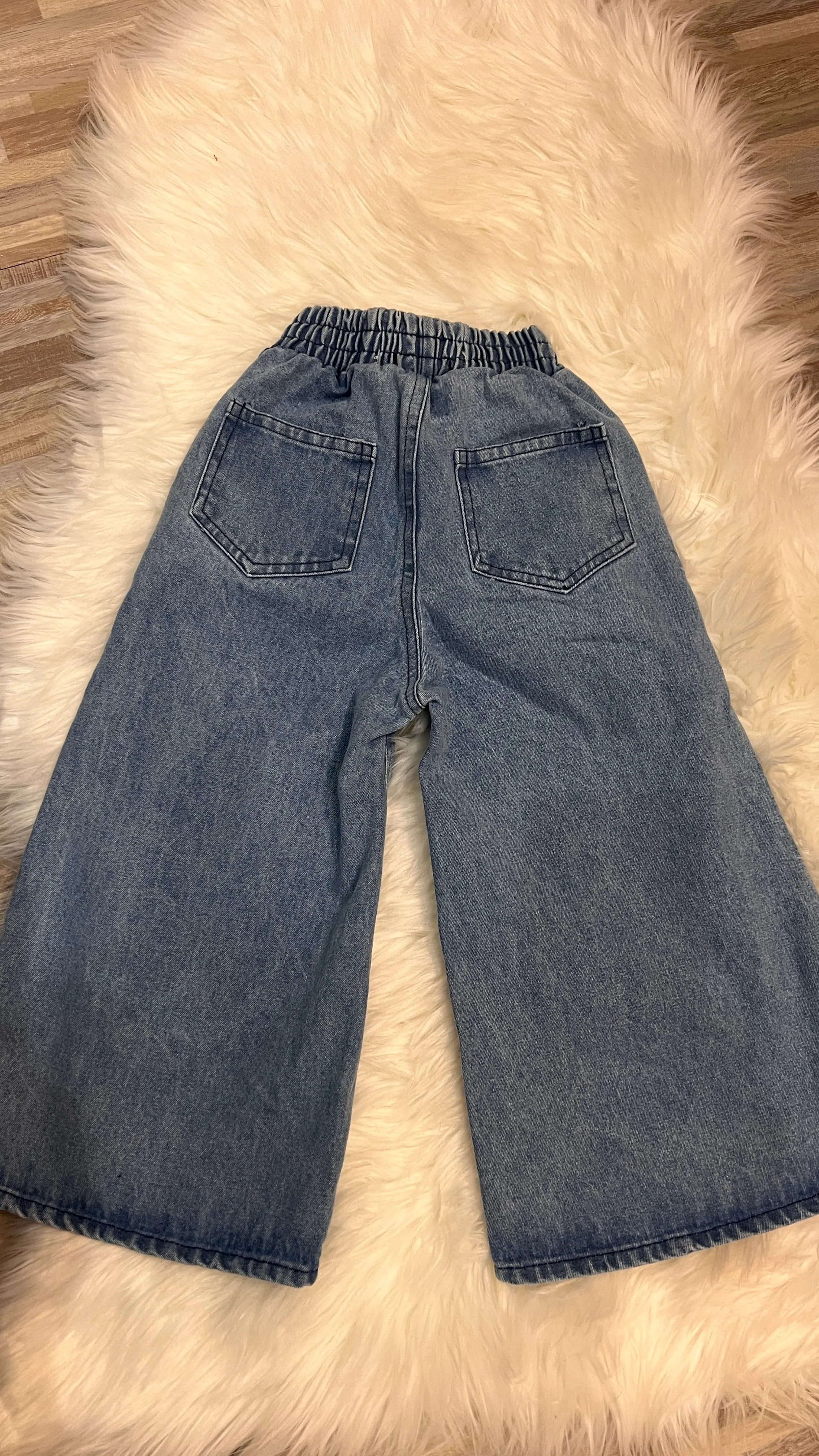 Girls Denim Palazzo Pants