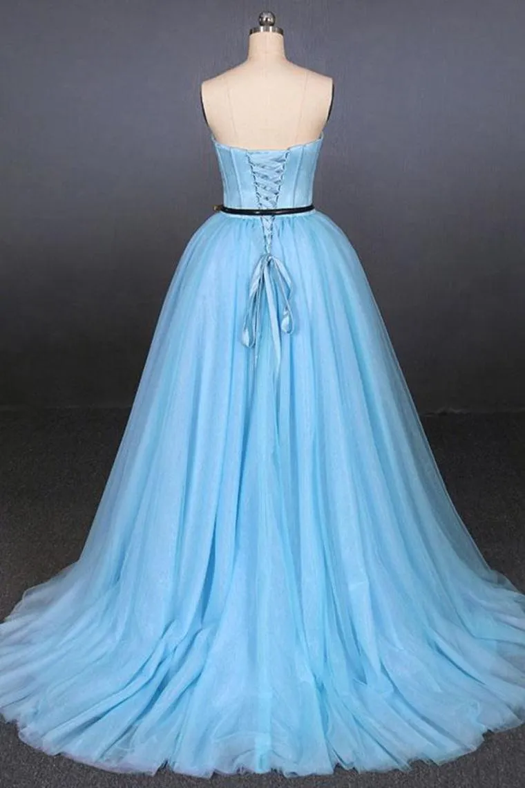 High Low Strapless Tulle Prom Dresses Evening Dresses Strapless