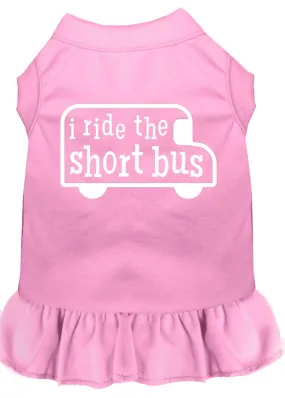 I Ride The Short Bus Screen Print Dress Light Pink Xxl (18)