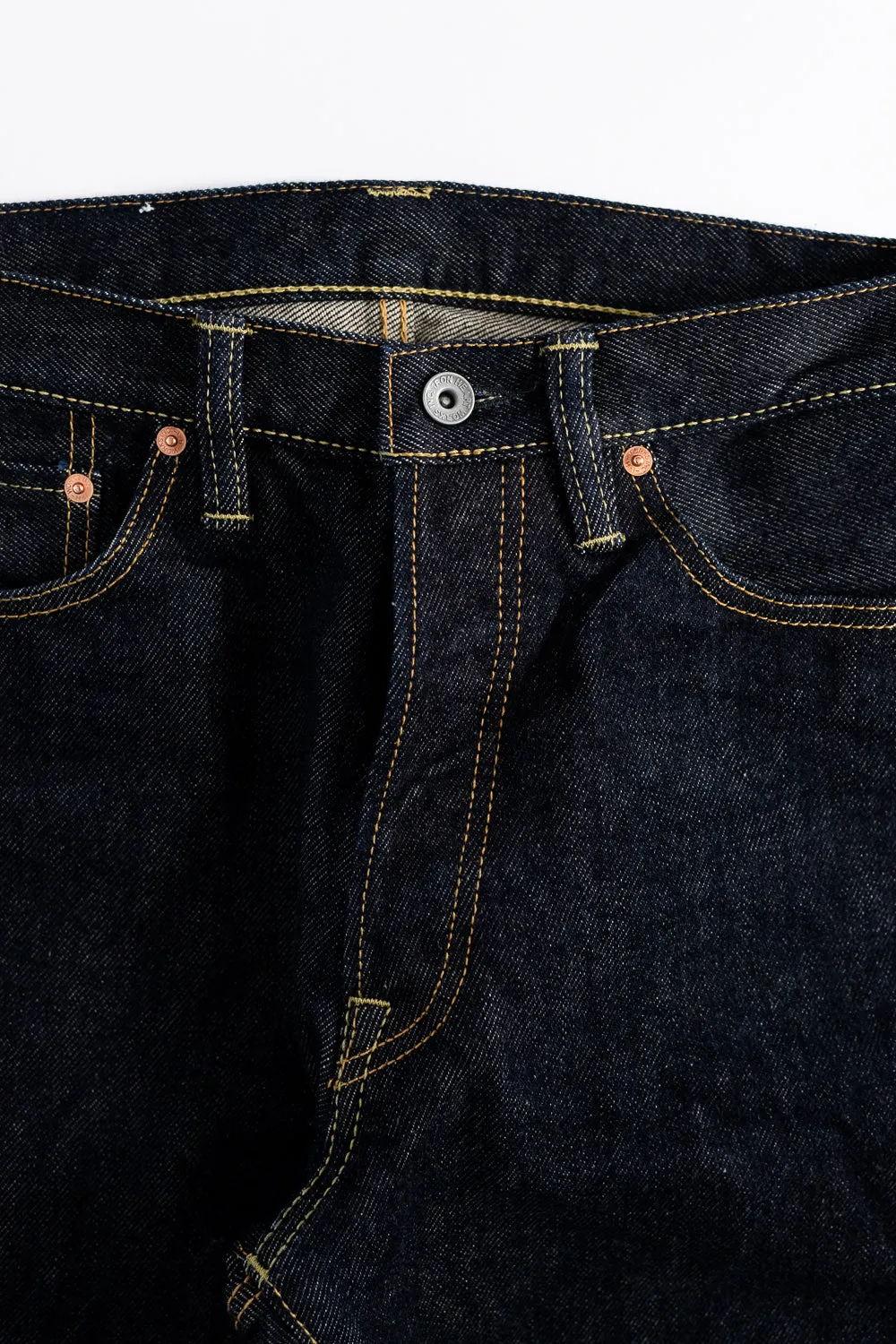 IH-888S-21 - 21oz Selvedge Denim Medium/High Rise Tapered Cut Jeans - Indigo