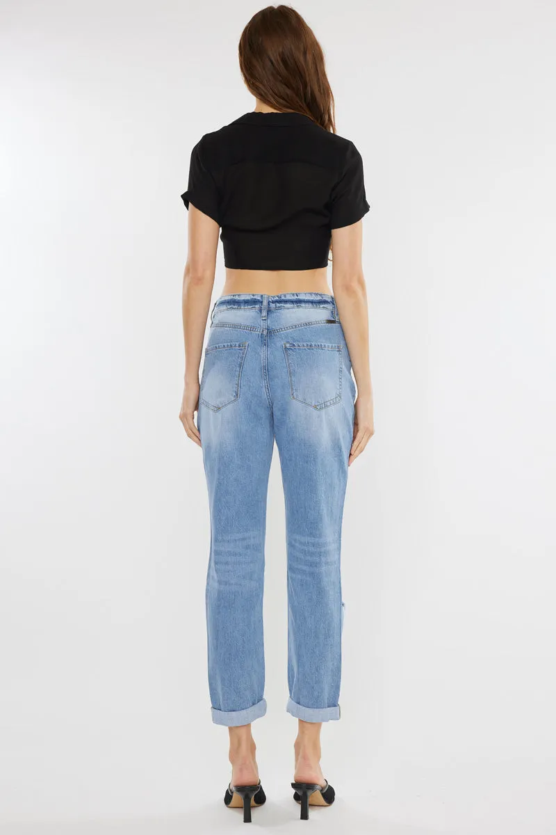 Kancan - Women's High Rise Mom Jeans - kc8579L