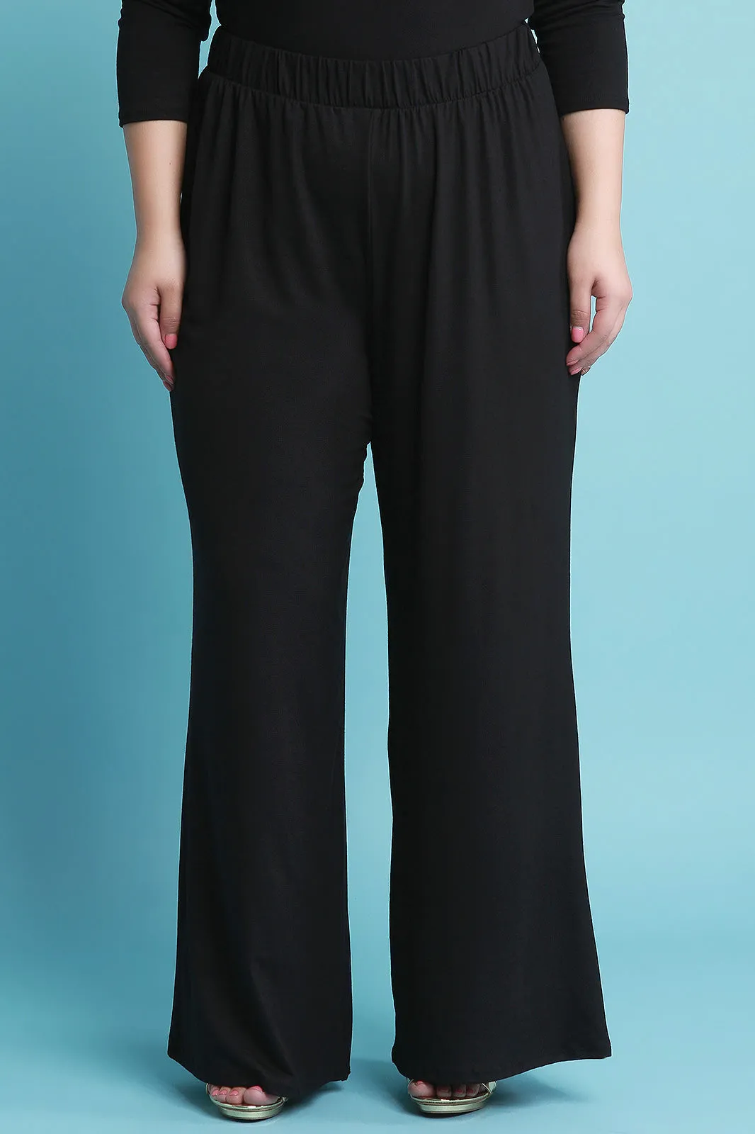 Knit Palazzo Wide Leg Pants