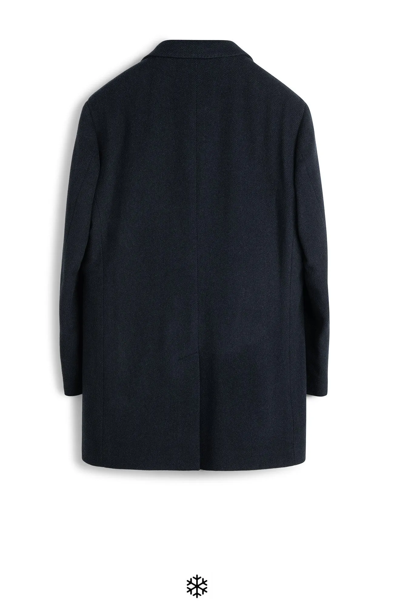 LECLAIRE WOOL & CASHMERE CHARCOAL TWILL CAR COAT