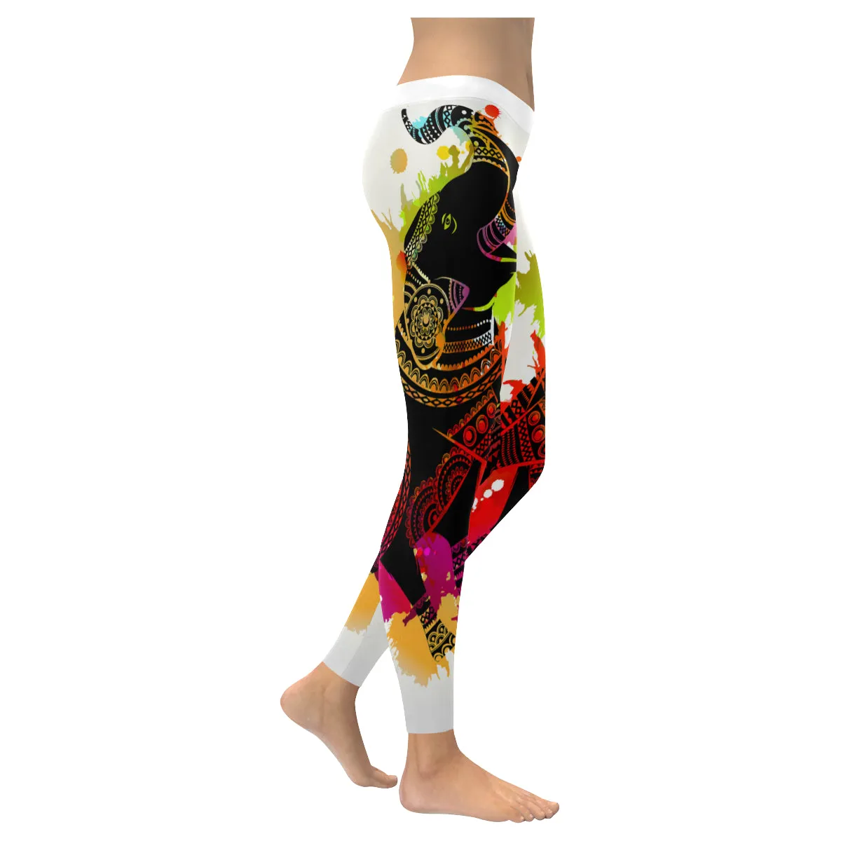 lion abstract Women's Low Rise Leggings (Invisible Stitch)