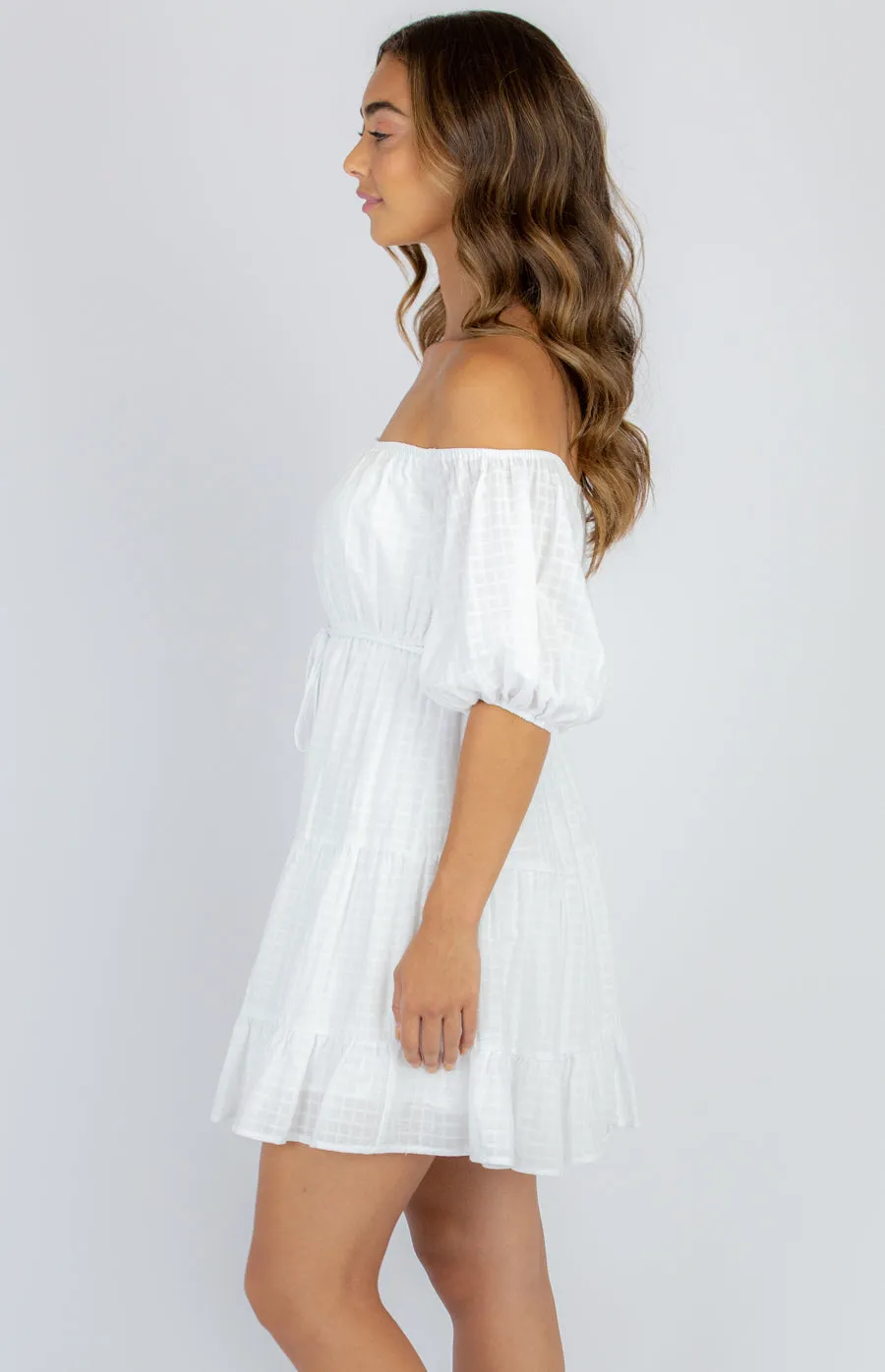 Mini Off The Shoulder Baby Doll Dress