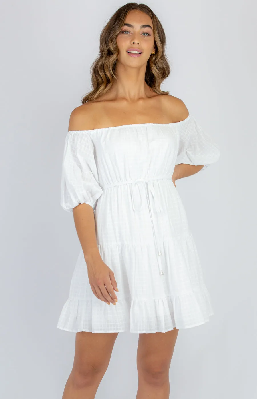 Mini Off The Shoulder Baby Doll Dress