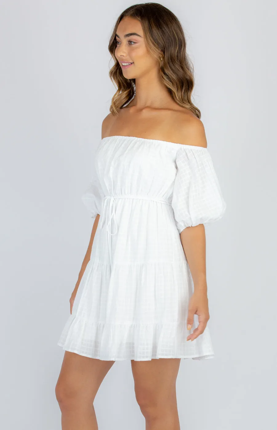 Mini Off The Shoulder Baby Doll Dress