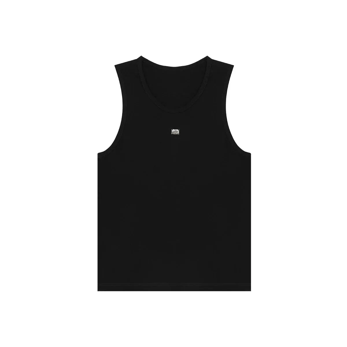 Minimalist Men's Tank Tops Slim Metal Design Causal Round Collar Sleeveless Male Tops Solid Color Trend Summer 9C6773