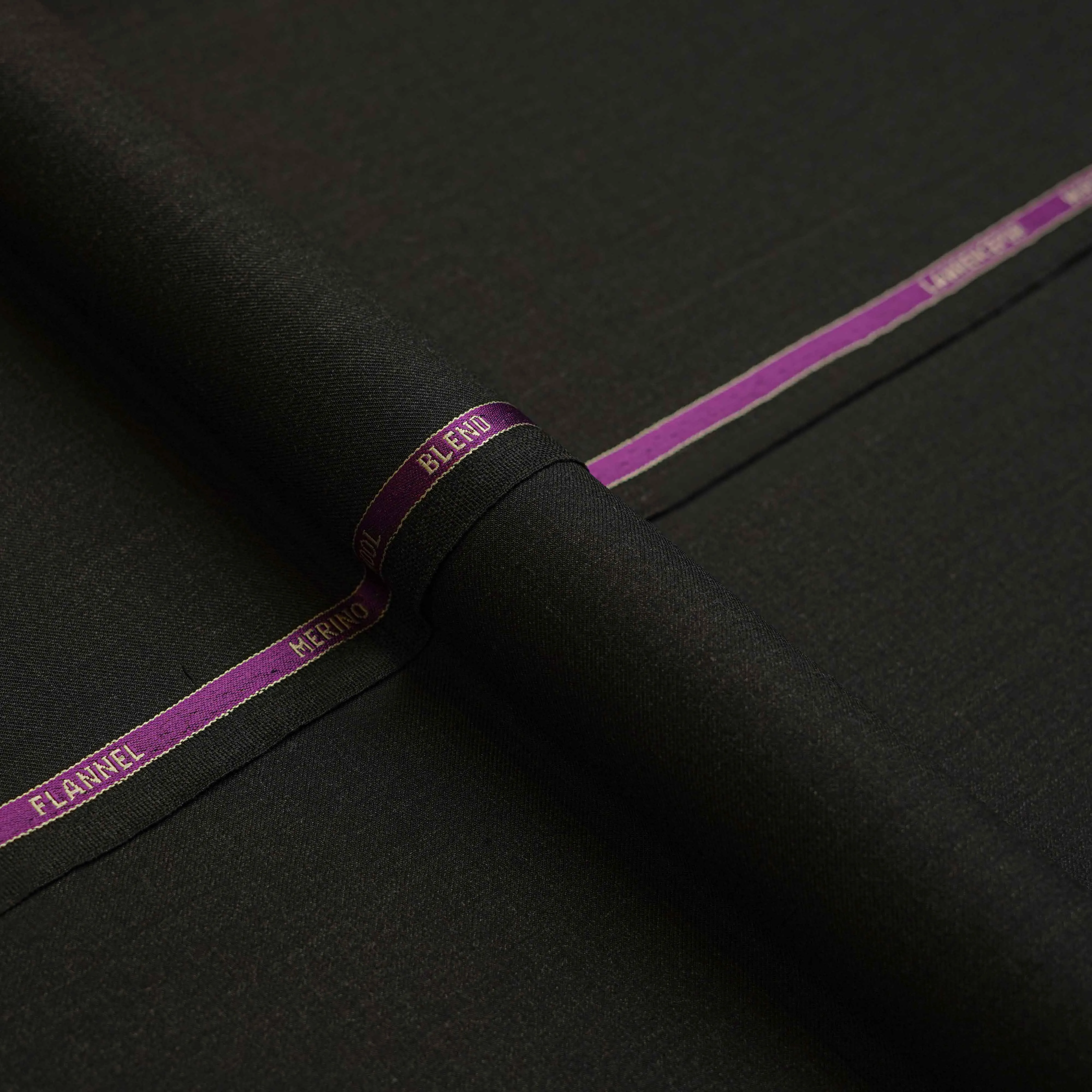 Plain Twill-Charcoal Grey, Wool Blend, Worsted Flannel Fabric