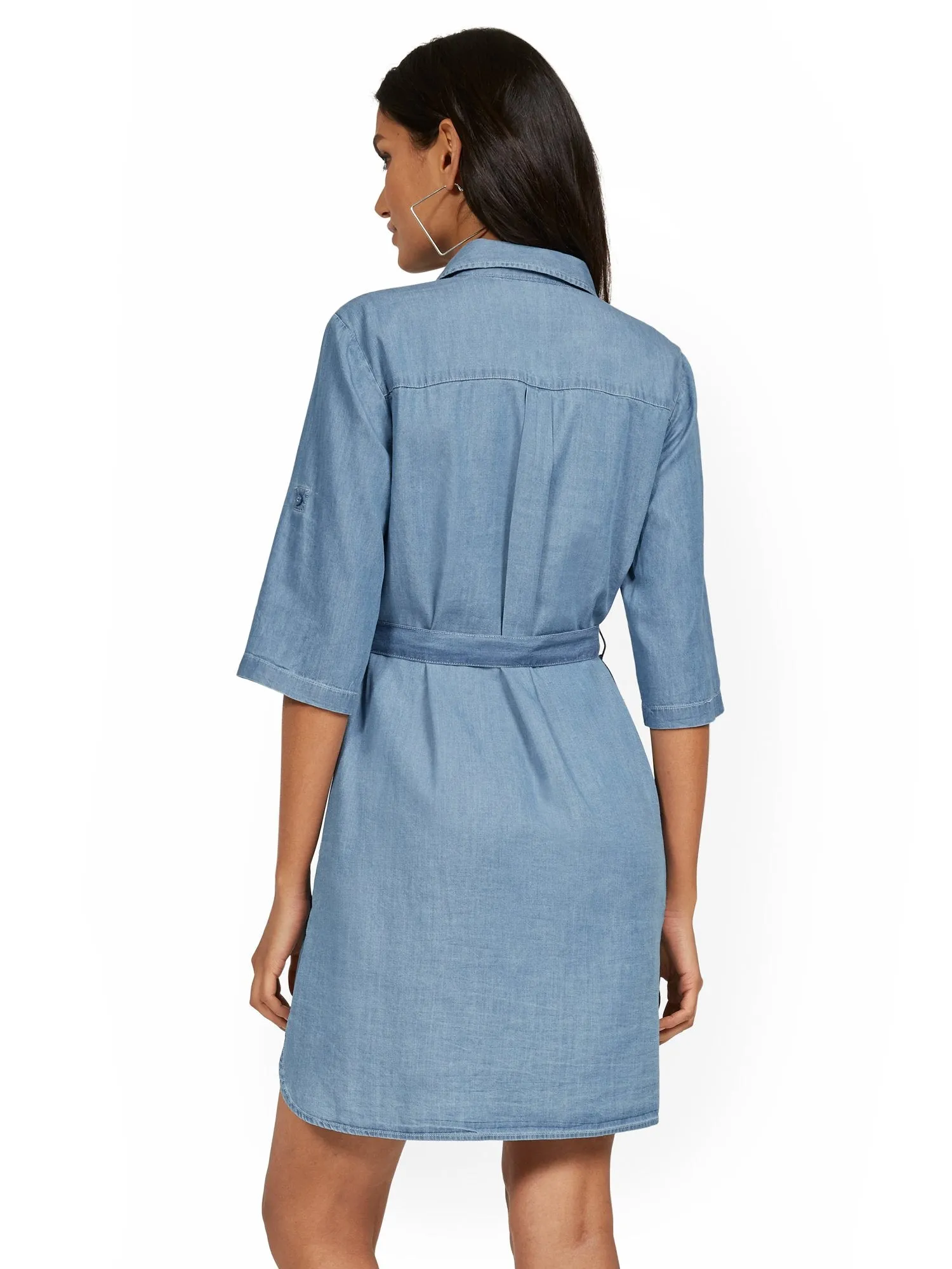 Soft Tie-Waist Shirtdress