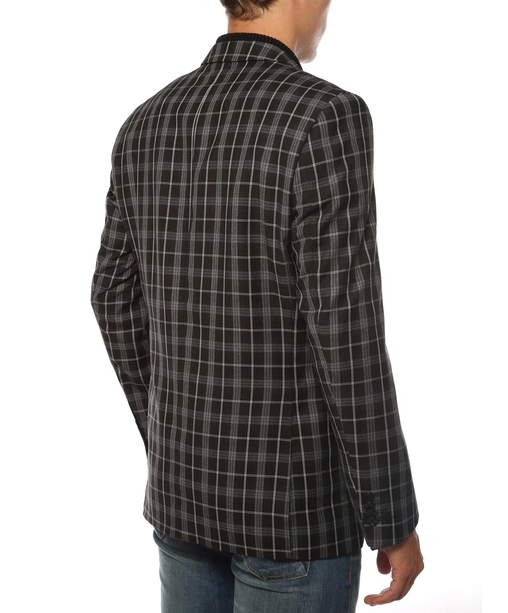 The Alton Plaid Slim Fit Mens Blazer