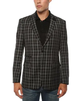 The Alton Plaid Slim Fit Mens Blazer