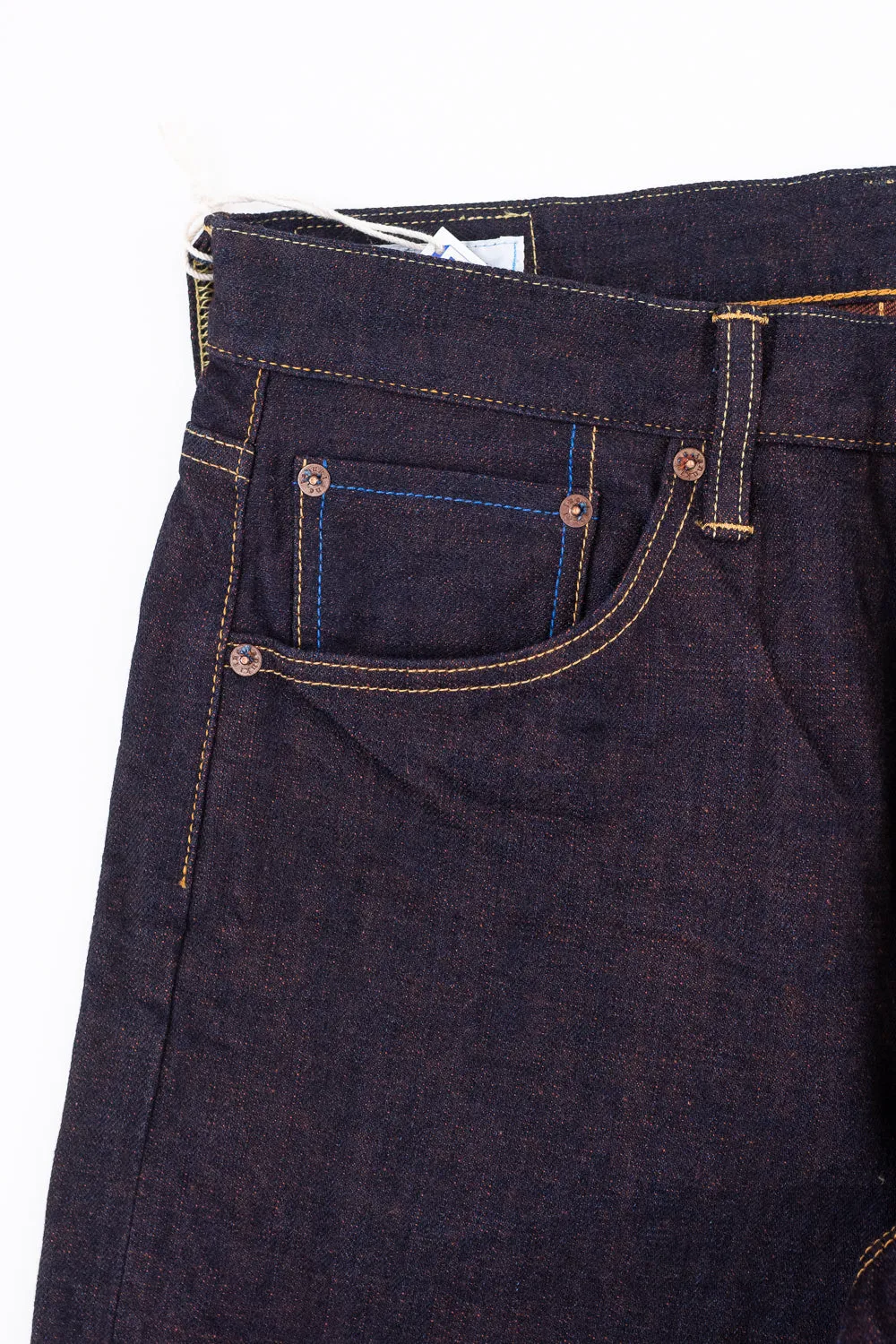 TNK101KH - 14.5oz "KAKISHIBU" Selvedge Regular Straight - Indigo x Kakishibu OW