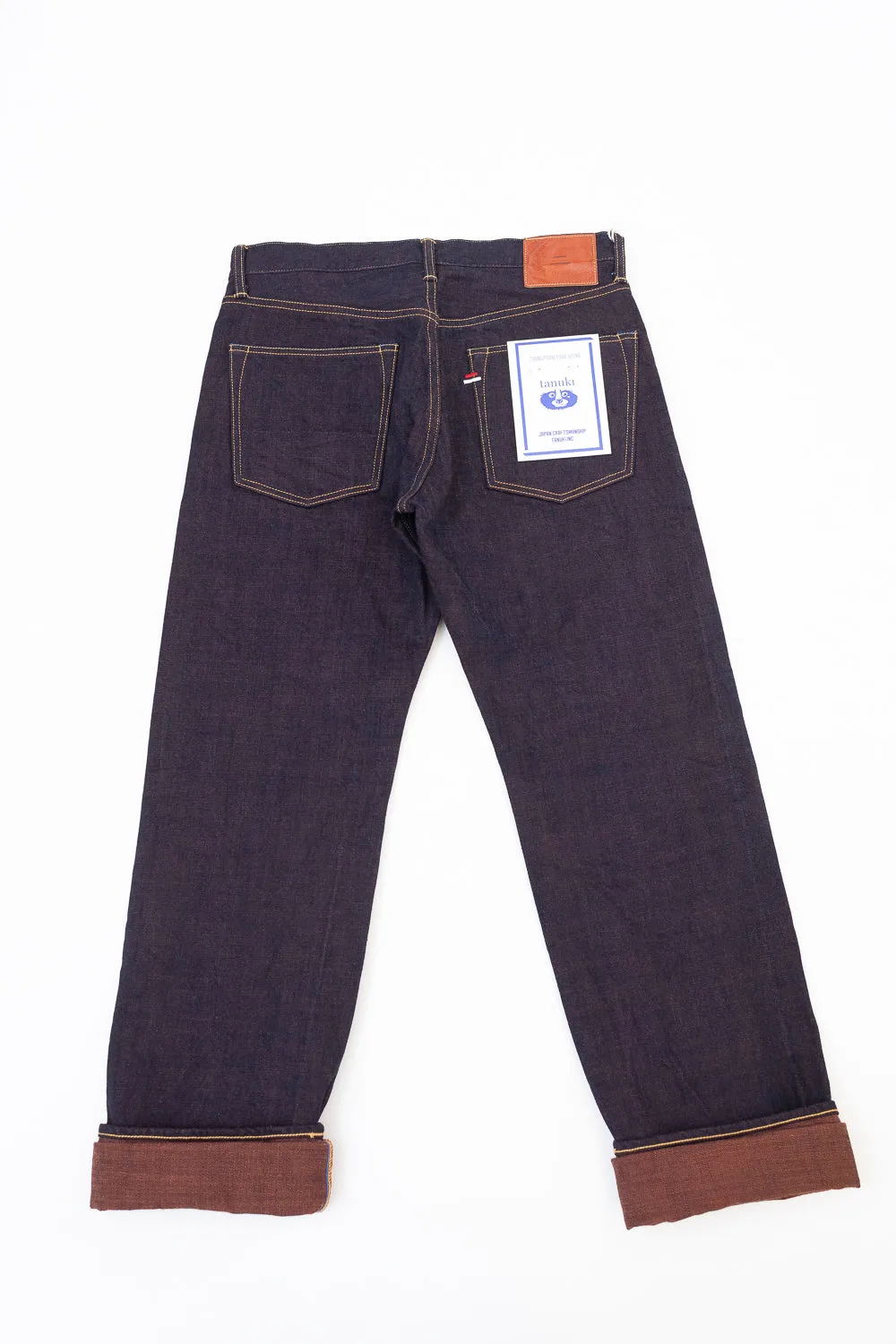 TNK101KH - 14.5oz "KAKISHIBU" Selvedge Regular Straight - Indigo x Kakishibu OW