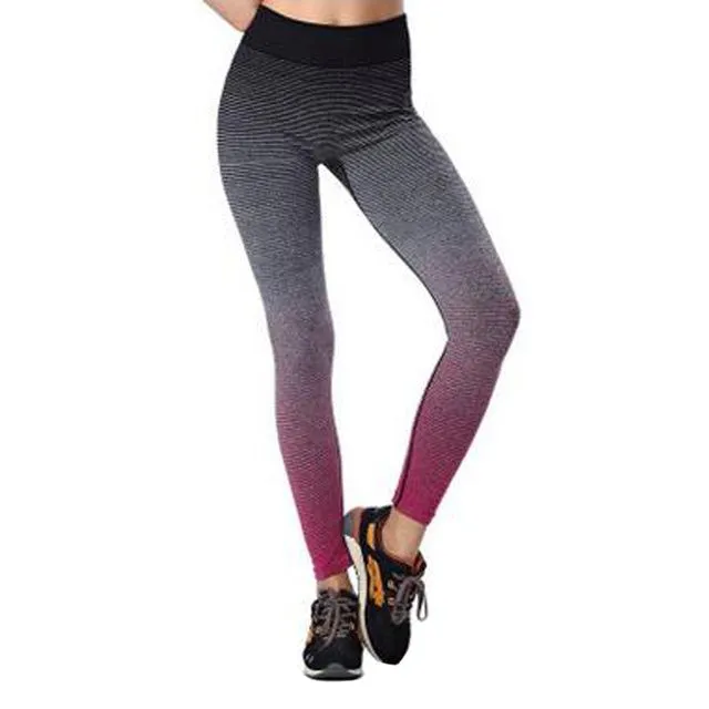 Vertvie Yoga Pants Women High Waist Strip