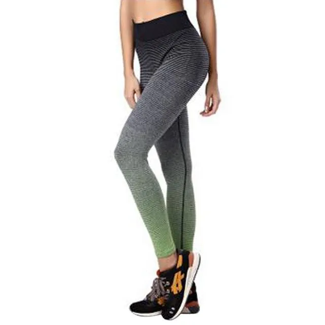 Vertvie Yoga Pants Women High Waist Strip