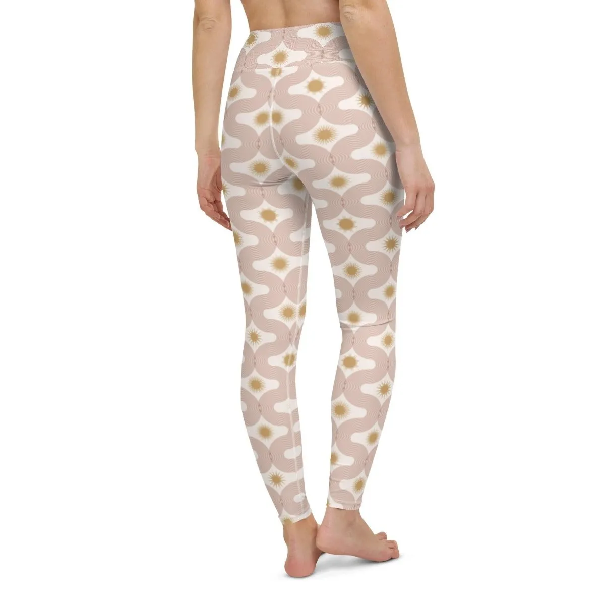 White Celestial Wonder Women's High-Waisted Yoga Pants